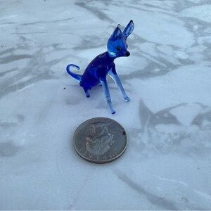 Murano Blue Glass Chihuahua Figurine